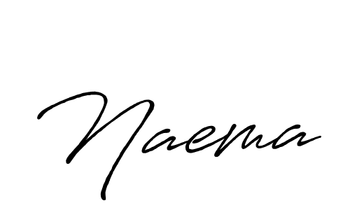 Use a signature maker to create a handwritten signature online. With this signature software, you can design (Antro_Vectra_Bolder) your own signature for name Naema. Naema signature style 7 images and pictures png