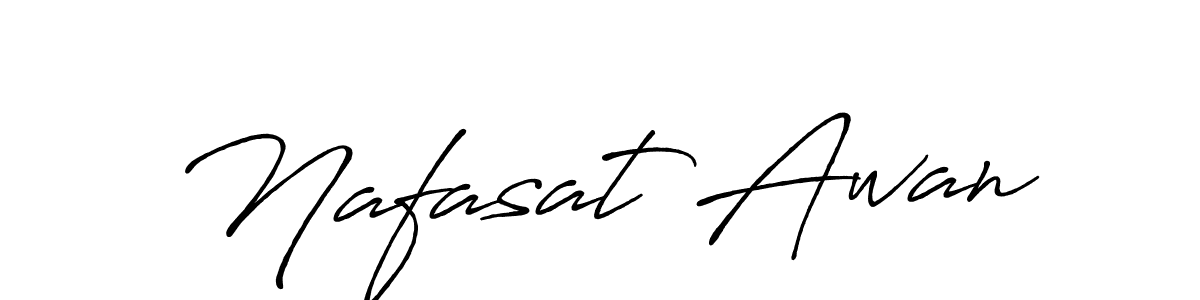 Nafasat Awan stylish signature style. Best Handwritten Sign (Antro_Vectra_Bolder) for my name. Handwritten Signature Collection Ideas for my name Nafasat Awan. Nafasat Awan signature style 7 images and pictures png