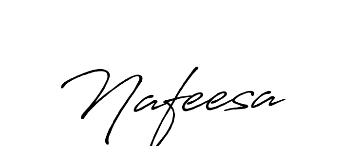 Use a signature maker to create a handwritten signature online. With this signature software, you can design (Antro_Vectra_Bolder) your own signature for name Nafeesa. Nafeesa signature style 7 images and pictures png