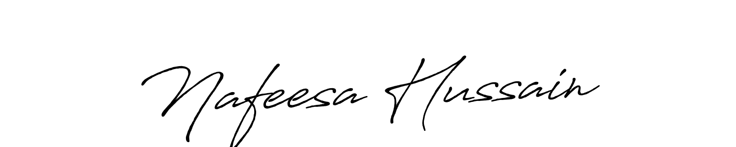 Create a beautiful signature design for name Nafeesa Hussain. With this signature (Antro_Vectra_Bolder) fonts, you can make a handwritten signature for free. Nafeesa Hussain signature style 7 images and pictures png