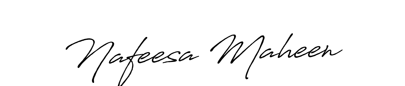 Make a beautiful signature design for name Nafeesa Maheen. With this signature (Antro_Vectra_Bolder) style, you can create a handwritten signature for free. Nafeesa Maheen signature style 7 images and pictures png