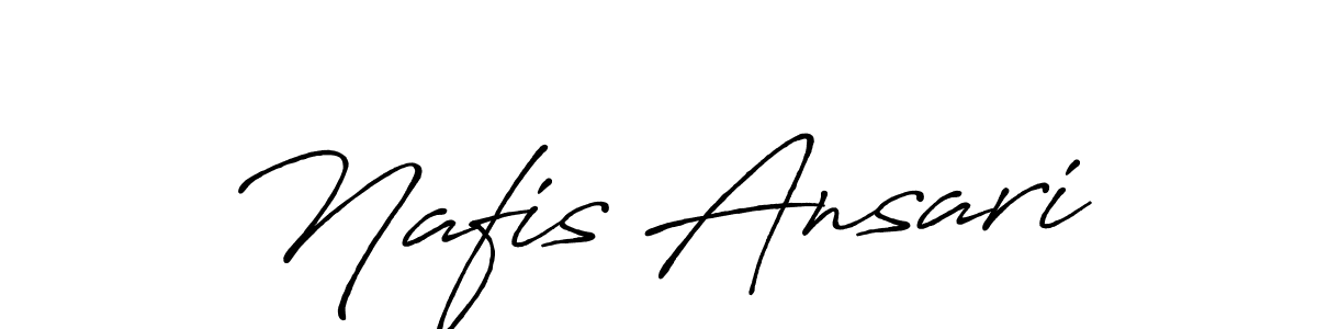 How to make Nafis Ansari name signature. Use Antro_Vectra_Bolder style for creating short signs online. This is the latest handwritten sign. Nafis Ansari signature style 7 images and pictures png