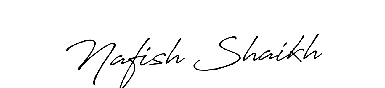 Nafish Shaikh stylish signature style. Best Handwritten Sign (Antro_Vectra_Bolder) for my name. Handwritten Signature Collection Ideas for my name Nafish Shaikh. Nafish Shaikh signature style 7 images and pictures png