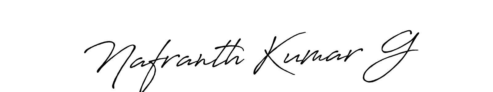 Also we have Nafranth Kumar G name is the best signature style. Create professional handwritten signature collection using Antro_Vectra_Bolder autograph style. Nafranth Kumar G signature style 7 images and pictures png