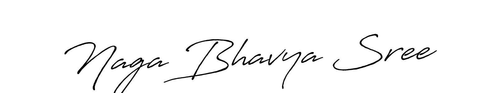 Use a signature maker to create a handwritten signature online. With this signature software, you can design (Antro_Vectra_Bolder) your own signature for name Naga Bhavya Sree. Naga Bhavya Sree signature style 7 images and pictures png