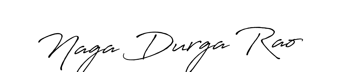 Use a signature maker to create a handwritten signature online. With this signature software, you can design (Antro_Vectra_Bolder) your own signature for name Naga Durga Rao. Naga Durga Rao signature style 7 images and pictures png