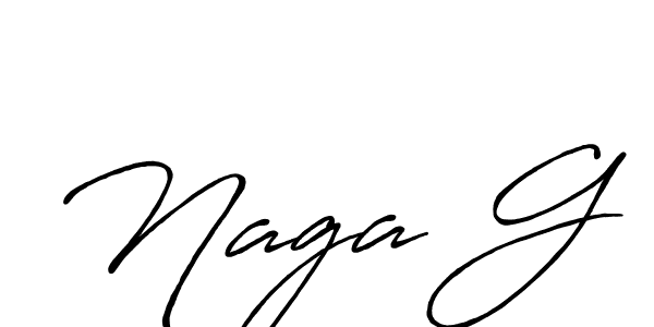 Make a beautiful signature design for name Naga G. With this signature (Antro_Vectra_Bolder) style, you can create a handwritten signature for free. Naga G signature style 7 images and pictures png