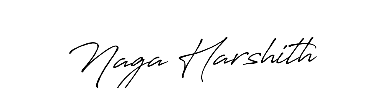 Naga Harshith stylish signature style. Best Handwritten Sign (Antro_Vectra_Bolder) for my name. Handwritten Signature Collection Ideas for my name Naga Harshith. Naga Harshith signature style 7 images and pictures png