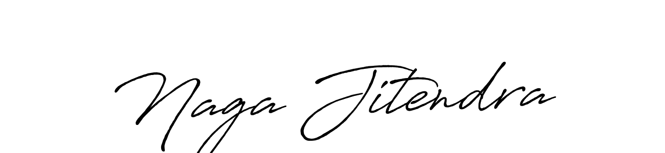 Use a signature maker to create a handwritten signature online. With this signature software, you can design (Antro_Vectra_Bolder) your own signature for name Naga Jitendra. Naga Jitendra signature style 7 images and pictures png