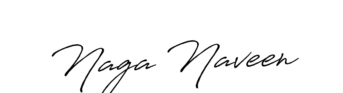 Design your own signature with our free online signature maker. With this signature software, you can create a handwritten (Antro_Vectra_Bolder) signature for name Naga Naveen. Naga Naveen signature style 7 images and pictures png
