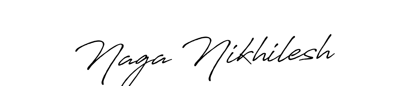 It looks lik you need a new signature style for name Naga Nikhilesh. Design unique handwritten (Antro_Vectra_Bolder) signature with our free signature maker in just a few clicks. Naga Nikhilesh signature style 7 images and pictures png