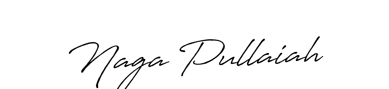 Make a beautiful signature design for name Naga Pullaiah. With this signature (Antro_Vectra_Bolder) style, you can create a handwritten signature for free. Naga Pullaiah signature style 7 images and pictures png