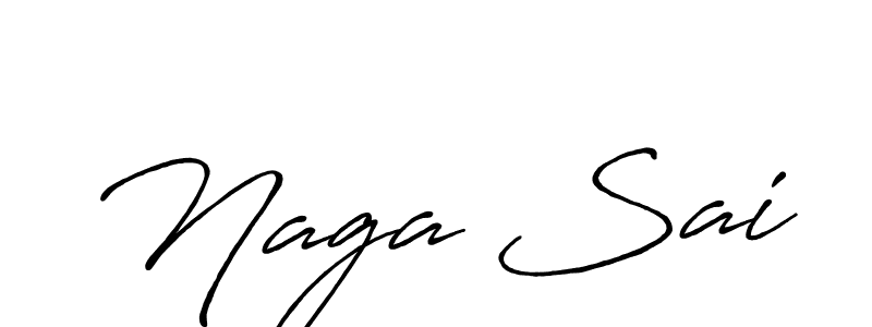 Create a beautiful signature design for name Naga Sai. With this signature (Antro_Vectra_Bolder) fonts, you can make a handwritten signature for free. Naga Sai signature style 7 images and pictures png