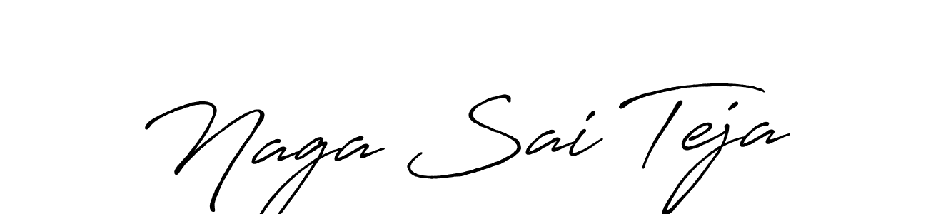 Also You can easily find your signature by using the search form. We will create Naga Sai Teja name handwritten signature images for you free of cost using Antro_Vectra_Bolder sign style. Naga Sai Teja signature style 7 images and pictures png