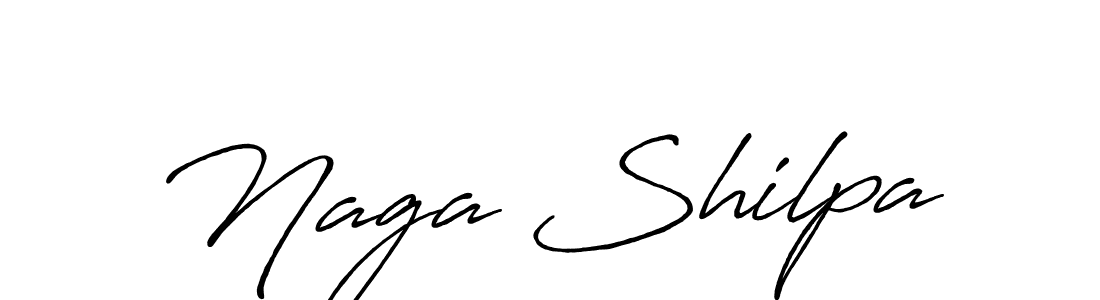 Use a signature maker to create a handwritten signature online. With this signature software, you can design (Antro_Vectra_Bolder) your own signature for name Naga Shilpa. Naga Shilpa signature style 7 images and pictures png