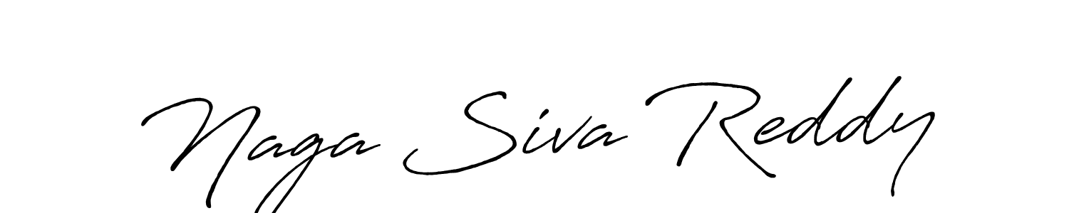 Create a beautiful signature design for name Naga Siva Reddy. With this signature (Antro_Vectra_Bolder) fonts, you can make a handwritten signature for free. Naga Siva Reddy signature style 7 images and pictures png