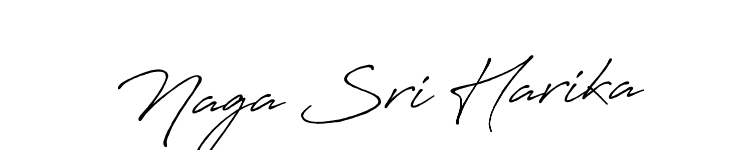 Use a signature maker to create a handwritten signature online. With this signature software, you can design (Antro_Vectra_Bolder) your own signature for name Naga Sri Harika. Naga Sri Harika signature style 7 images and pictures png