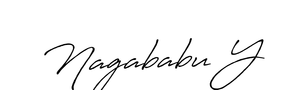 It looks lik you need a new signature style for name Nagababu Y. Design unique handwritten (Antro_Vectra_Bolder) signature with our free signature maker in just a few clicks. Nagababu Y signature style 7 images and pictures png