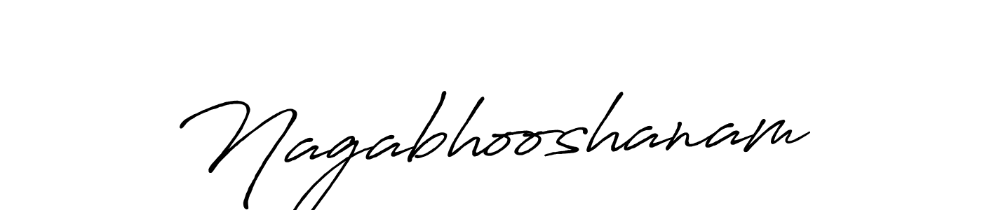 Create a beautiful signature design for name Nagabhooshanam. With this signature (Antro_Vectra_Bolder) fonts, you can make a handwritten signature for free. Nagabhooshanam signature style 7 images and pictures png