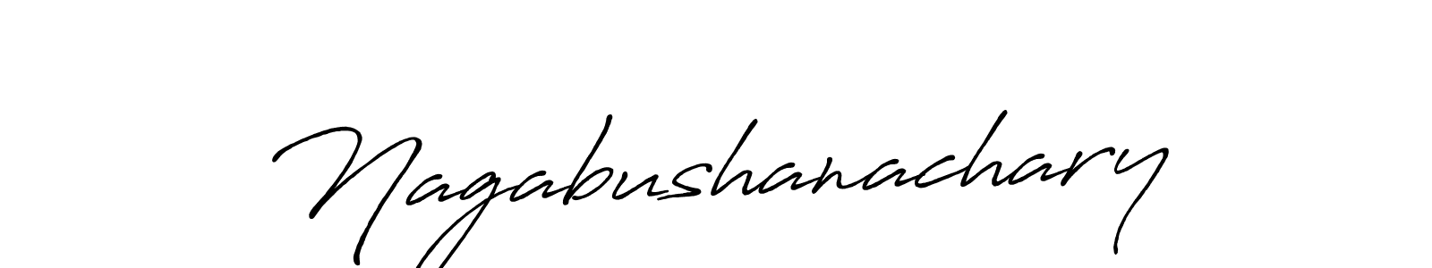 Use a signature maker to create a handwritten signature online. With this signature software, you can design (Antro_Vectra_Bolder) your own signature for name Nagabushanachary. Nagabushanachary signature style 7 images and pictures png
