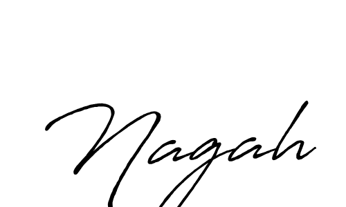 How to make Nagah name signature. Use Antro_Vectra_Bolder style for creating short signs online. This is the latest handwritten sign. Nagah signature style 7 images and pictures png