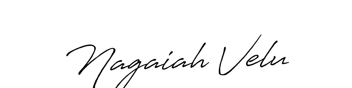 Nagaiah Velu stylish signature style. Best Handwritten Sign (Antro_Vectra_Bolder) for my name. Handwritten Signature Collection Ideas for my name Nagaiah Velu. Nagaiah Velu signature style 7 images and pictures png