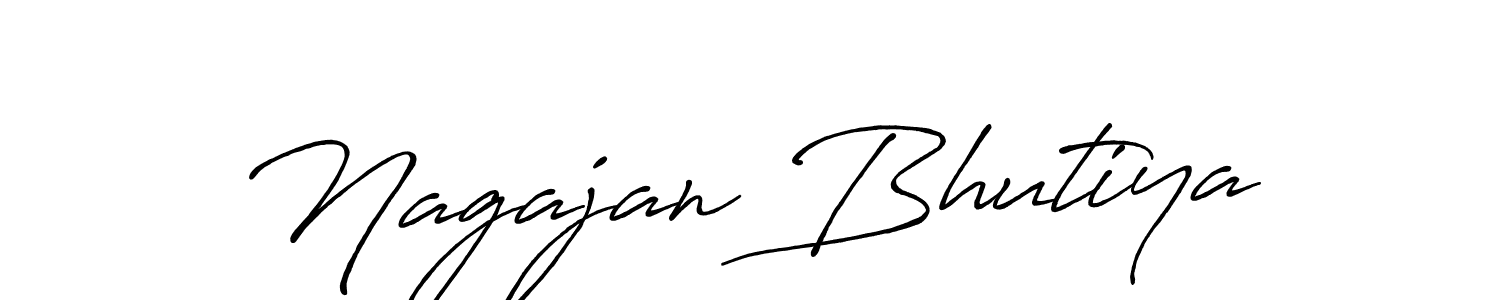 Make a beautiful signature design for name Nagajan Bhutiya. With this signature (Antro_Vectra_Bolder) style, you can create a handwritten signature for free. Nagajan Bhutiya signature style 7 images and pictures png