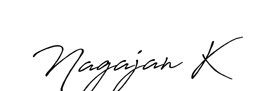 Make a beautiful signature design for name Nagajan K. With this signature (Antro_Vectra_Bolder) style, you can create a handwritten signature for free. Nagajan K signature style 7 images and pictures png