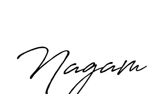 Make a beautiful signature design for name Nagam. With this signature (Antro_Vectra_Bolder) style, you can create a handwritten signature for free. Nagam signature style 7 images and pictures png