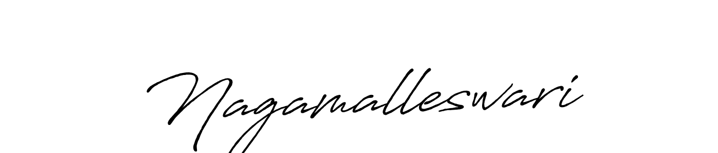 Create a beautiful signature design for name Nagamalleswari. With this signature (Antro_Vectra_Bolder) fonts, you can make a handwritten signature for free. Nagamalleswari signature style 7 images and pictures png