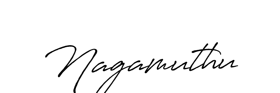 Use a signature maker to create a handwritten signature online. With this signature software, you can design (Antro_Vectra_Bolder) your own signature for name Nagamuthu. Nagamuthu signature style 7 images and pictures png