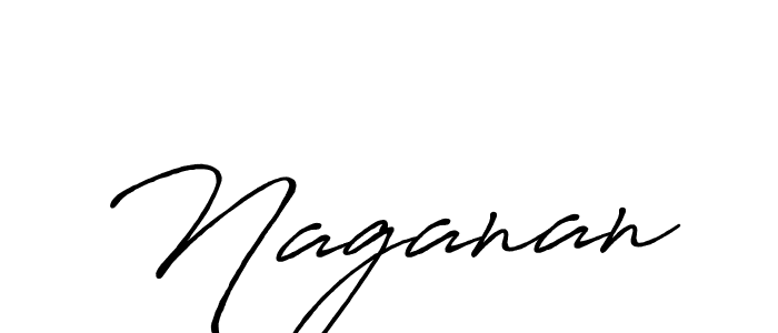 Use a signature maker to create a handwritten signature online. With this signature software, you can design (Antro_Vectra_Bolder) your own signature for name Naganan. Naganan signature style 7 images and pictures png