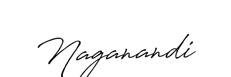 You should practise on your own different ways (Antro_Vectra_Bolder) to write your name (Naganandi) in signature. don't let someone else do it for you. Naganandi signature style 7 images and pictures png