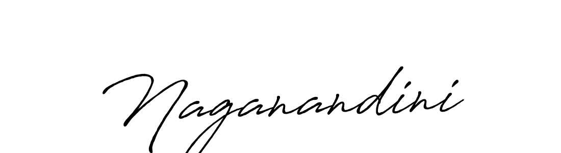 How to make Naganandini name signature. Use Antro_Vectra_Bolder style for creating short signs online. This is the latest handwritten sign. Naganandini signature style 7 images and pictures png