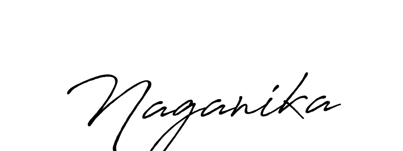 Naganika stylish signature style. Best Handwritten Sign (Antro_Vectra_Bolder) for my name. Handwritten Signature Collection Ideas for my name Naganika. Naganika signature style 7 images and pictures png