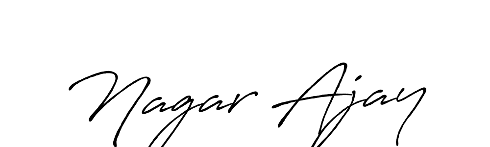 Use a signature maker to create a handwritten signature online. With this signature software, you can design (Antro_Vectra_Bolder) your own signature for name Nagar Ajay. Nagar Ajay signature style 7 images and pictures png