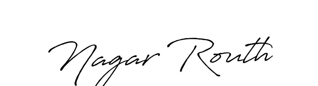 Make a beautiful signature design for name Nagar Routh. With this signature (Antro_Vectra_Bolder) style, you can create a handwritten signature for free. Nagar Routh signature style 7 images and pictures png