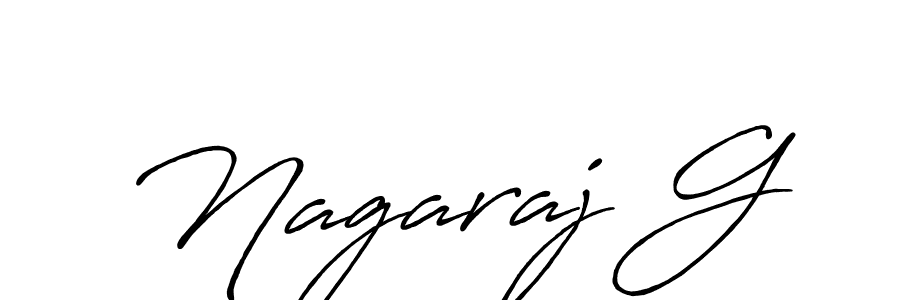 How to make Nagaraj G name signature. Use Antro_Vectra_Bolder style for creating short signs online. This is the latest handwritten sign. Nagaraj G signature style 7 images and pictures png