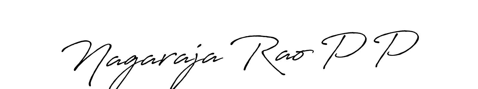 Make a beautiful signature design for name Nagaraja Rao P P. With this signature (Antro_Vectra_Bolder) style, you can create a handwritten signature for free. Nagaraja Rao P P signature style 7 images and pictures png