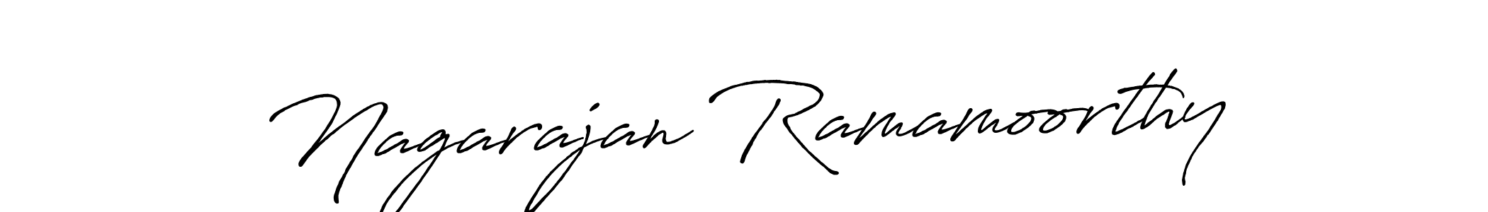 Antro_Vectra_Bolder is a professional signature style that is perfect for those who want to add a touch of class to their signature. It is also a great choice for those who want to make their signature more unique. Get Nagarajan Ramamoorthy name to fancy signature for free. Nagarajan Ramamoorthy signature style 7 images and pictures png