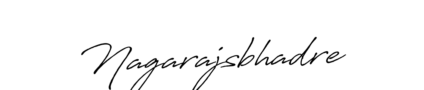 How to make Nagarajsbhadre name signature. Use Antro_Vectra_Bolder style for creating short signs online. This is the latest handwritten sign. Nagarajsbhadre signature style 7 images and pictures png