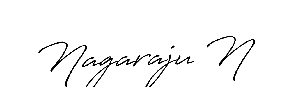 How to make Nagaraju N name signature. Use Antro_Vectra_Bolder style for creating short signs online. This is the latest handwritten sign. Nagaraju N signature style 7 images and pictures png