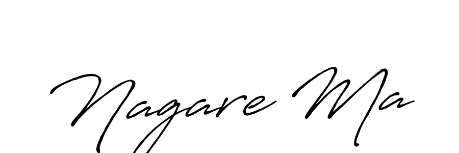 How to make Nagare Ma name signature. Use Antro_Vectra_Bolder style for creating short signs online. This is the latest handwritten sign. Nagare Ma signature style 7 images and pictures png