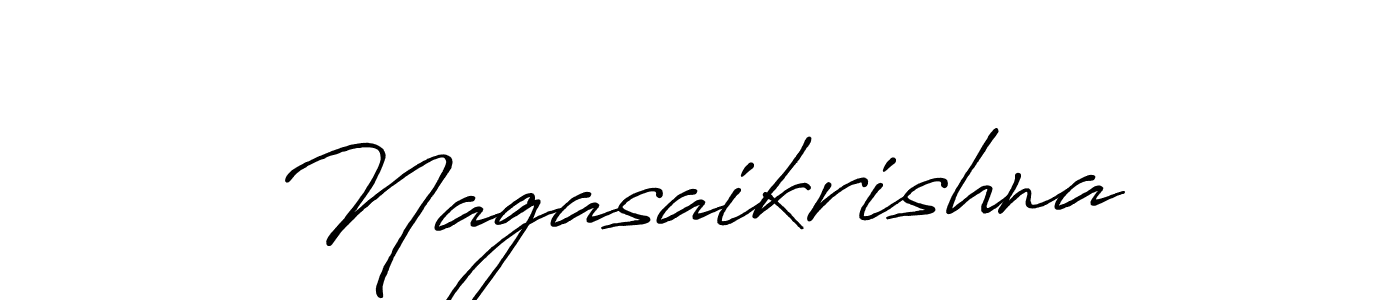 You can use this online signature creator to create a handwritten signature for the name Nagasaikrishna. This is the best online autograph maker. Nagasaikrishna signature style 7 images and pictures png