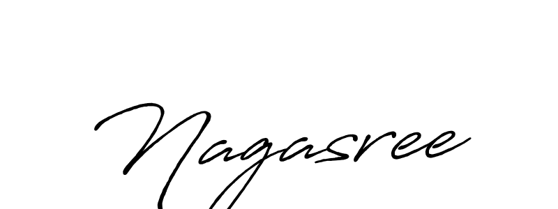 Make a beautiful signature design for name Nagasree. With this signature (Antro_Vectra_Bolder) style, you can create a handwritten signature for free. Nagasree signature style 7 images and pictures png