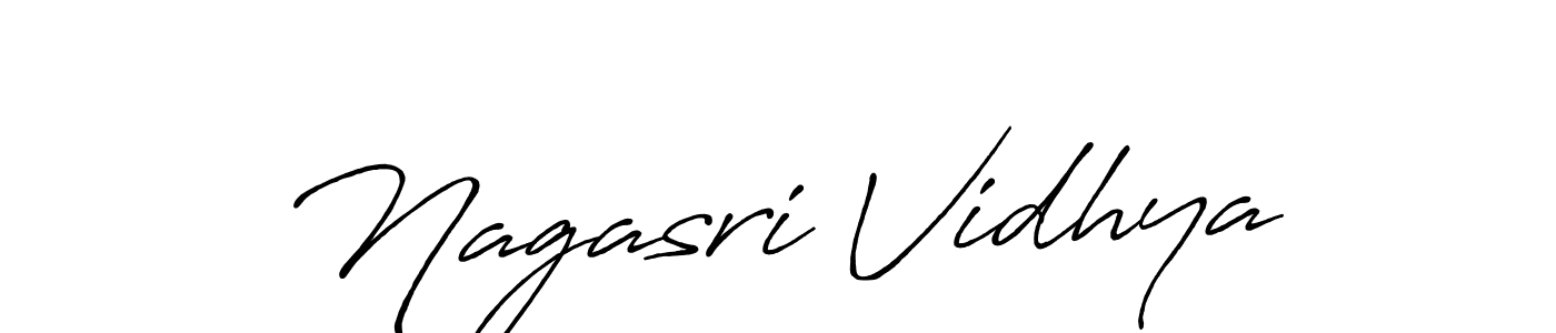 It looks lik you need a new signature style for name Nagasri Vidhya. Design unique handwritten (Antro_Vectra_Bolder) signature with our free signature maker in just a few clicks. Nagasri Vidhya signature style 7 images and pictures png