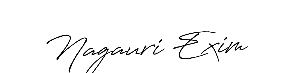 Antro_Vectra_Bolder is a professional signature style that is perfect for those who want to add a touch of class to their signature. It is also a great choice for those who want to make their signature more unique. Get Nagauri Exim name to fancy signature for free. Nagauri Exim signature style 7 images and pictures png