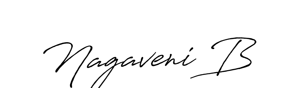 How to make Nagaveni B signature? Antro_Vectra_Bolder is a professional autograph style. Create handwritten signature for Nagaveni B name. Nagaveni B signature style 7 images and pictures png
