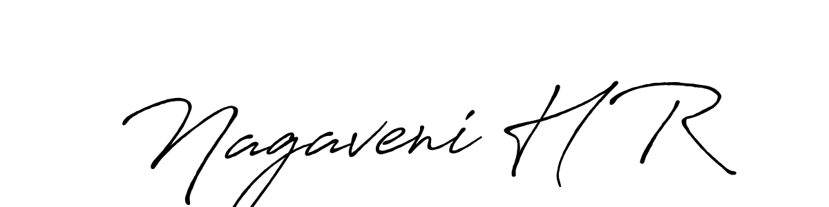 if you are searching for the best signature style for your name Nagaveni H R. so please give up your signature search. here we have designed multiple signature styles  using Antro_Vectra_Bolder. Nagaveni H R signature style 7 images and pictures png