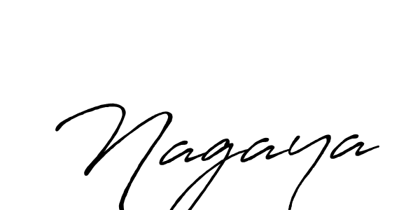 How to make Nagaya name signature. Use Antro_Vectra_Bolder style for creating short signs online. This is the latest handwritten sign. Nagaya signature style 7 images and pictures png